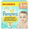 Pampers Pannolini per bambini, taglia 3 (6-10 kg), protezione premium, Midi, confezione da 204 pezzi