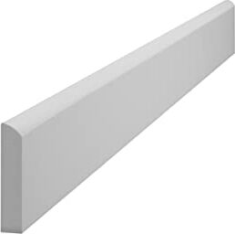 Generico BULL TILE Battiscopa Bullnose in gres porcellanato, colore bianco riconducibile al RAL 9010 antipolvere, igienico, antibatterico e di facile pulizia. BOX (14) pezzi Misure 4,6 x 60 cm spessore 9 mm