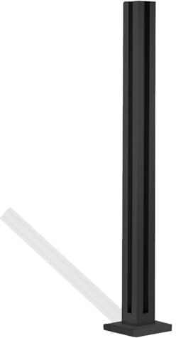 SaiFfe Ringhiera In Vetro 105 110cm Corrimano In Acciaio Inox 304 Per Gradini Balconi Piscina Recinzione Sistema Di Ringhiera Vetro Scale Per Vetro 10-12mm (Color : Black, Size : CORNER POST_75CM/29.6IN)