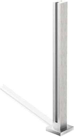 SaiFfe Ringhiera In Vetro 105 110cm Corrimano In Acciaio Inox 304 Per Gradini Balconi Piscina Recinzione Sistema Di Ringhiera Vetro Scale Per Vetro 10-12mm (Color : Silver, Size : MIDDLE POST_100CM/39IN)