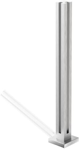 SaiFfe Ringhiera In Vetro 105 110cm Corrimano In Acciaio Inox 304 Per Gradini Balconi Piscina Recinzione Sistema Di Ringhiera Vetro Scale Per Vetro 10-12mm (Color : Silver, Size : CORNER POST_95CM/37.4IN)