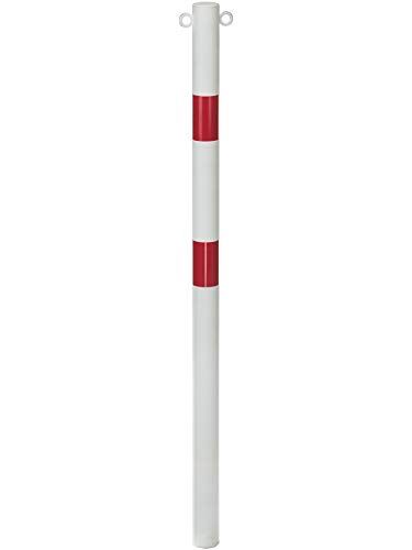 Alberts Delimitatore Standard SK   disponibile in diverse versioni   da posare nel cemento   bianco   Ø palo 76 mm   altezza sopra pavimento 100 cm