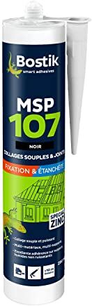 Bostik Sigillante per collage e impermeabilizzazione, MSP 107, nero, 290 ml