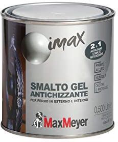 MAXMEYER Smalto ferro antiruggine a Solvente Antichizzante NERO GRAFITE 2,5 L