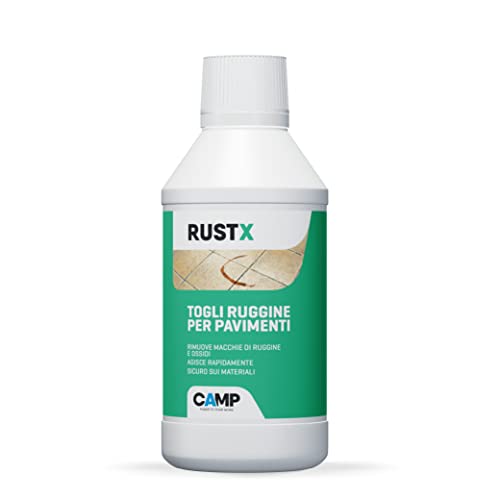 CAMP RUST X, Togli ruggine per pavimenti e rivestimenti, Elimina macchie di ruggine, ossidi e incrostazioni