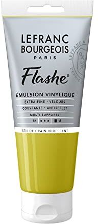 Lefranc Bourgeois Flashe Colore Acrilico, Verde Iridescente, 80 ml (Congezione da 1), 80 unità