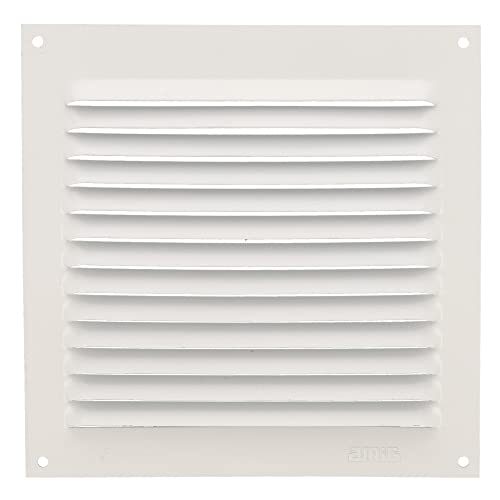 Amig Griglia quadrata in alluminio   Griglie di ventilazione per presa d'aria   Ideale per soffitto cucina e bagno   Misure 150 x 150 mm   Colore bianco