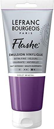 Lefranc Bourgeois Flashe  Pittura acrilica, colore viola minerale, tubetto da 80 ml, colore vinilico