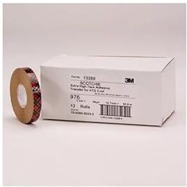 3M ™ 976 ATG Nastro Biadesivo Transfer 12 mm x 55 m x 0,05 mm. Confezione da 12 rotoli