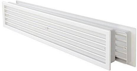 La Ventilazione Griglia Telescopica in Plastica Rettangolare 452X90 Mm, Bianco