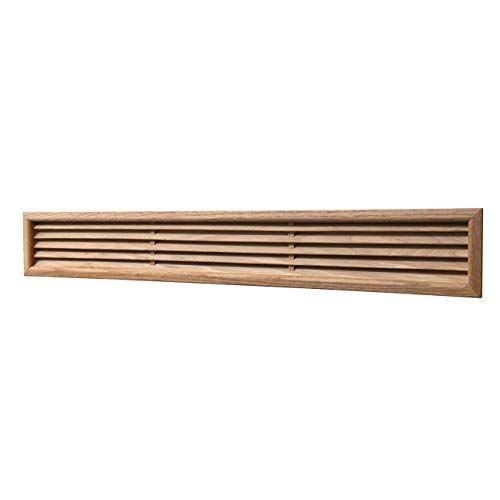 La Ventilazione Griglia di Ventilazione rettangolare in legno quercia, da incasso. Dimensioni 550x80 mm