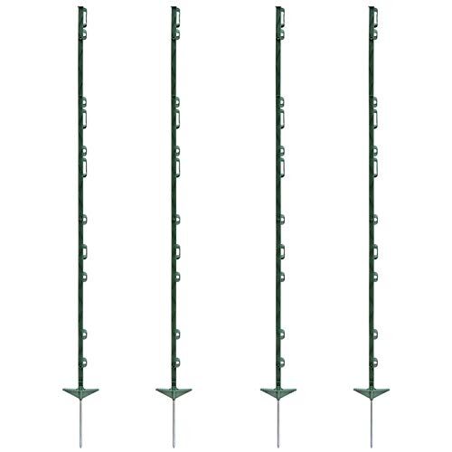 Voss 40 pz. Pali Farm 156", per recinzioni elettriche, con 11 Occhielli, Lunghezza 156 cm, Colore Verde