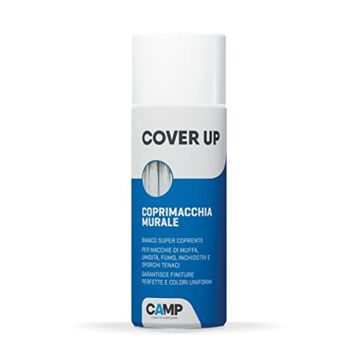 CAMP CoverUp, coprimacchia murale bianco universale, copre le macchie più tenaci, ottimo fondo isolante, 400 ml