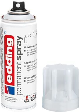 Edding 5200 Spray Permanente Primer Universale, 200 Ml, Spray per Il Trattamento Preparatorio di Superfici Verniciabili, Come Vetro, Metallo, Legno, Ceramica, Tela