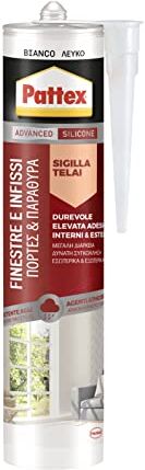 Pattex Silicone Sigillante Finestre Infissi, Silicone Bianco Neutro a Basso Modulo, Elastico, per Serramenti, Porte, Finestre e Infissi, per Interni ed Esterni, Inodore, Cartuccia da 280 ml