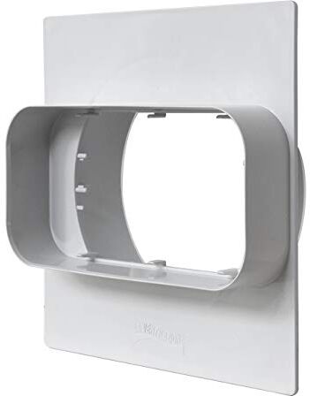 La Ventilazione Placca per Passaggi a Muro da Tubo Rettangolare a Tondo, 150x70 mm 125 mm. Colore bianco