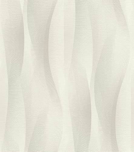 Rasch paperhangings Tapetenwechsel II 651508 Carta da parati in tessuto non tessuto, 10,05 m x 0,53 m, colore: grigio e bianco