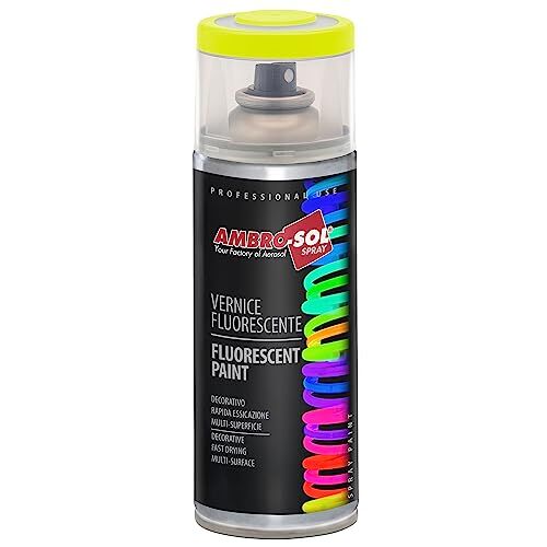 Ambro-Sol RAL  , Vernice acrilica spray, Giallo fluorescente, 400 ml
