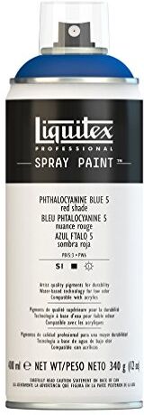 LIQUITEX Vernice Spray Professionale A Base D'acqua, Blu Di Ftalo 5 Tonalita' Rosso, 400ml, 1 Pezzo