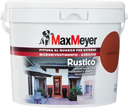 MAXMEYER Pittura per esterni Quarzo Rustico MATTONE 2,5 L