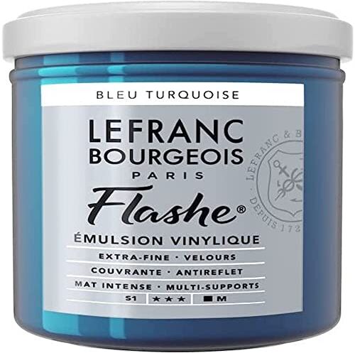 Lefranc Bourgeois Flashe acrilica, Vernice vinilica, Turchese, 125 ml (Confezione da 1)