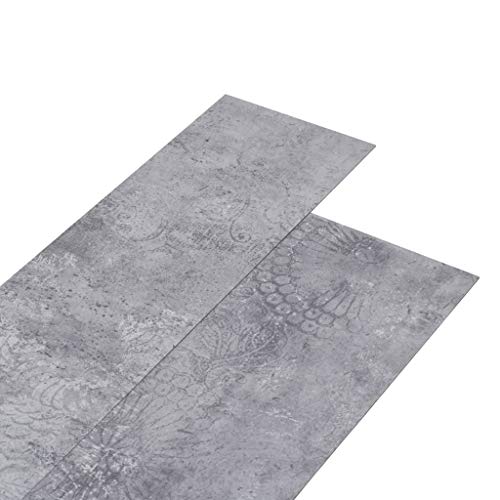 vidaXL Listoni Pavimento Autoadesivi PVC 5,21m² 2mm Grigio Cemento