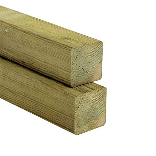 Gartenwelt Riegelsberger , palo in legno di pino impregnato, quadrato, 70 x 70 mm, altezza 110 cm, liscio su 4 lati, per edilizia e recinzioni in legno