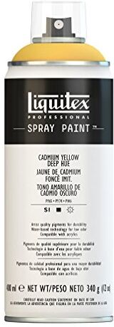 LIQUITEX Vernice Spray Professionale A Base D'acqua, Giallo Di Cadmio Scuro Imitazione, 400ml, 1 Pezzo