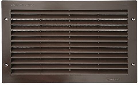 La Ventilazione Griglia di Ventilazione in Plastica Rettangolare 380x230 mm da Incasso, Marrone