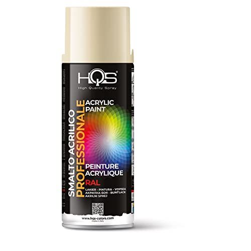 HQS High Quality Spray HQS Bomboletta di Vernice Spray Acrilica Colori Ral (Ral 1015 Avorio Chiaro)