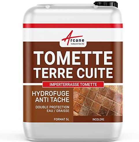 ARCANE INDUSTRIES Idrorepellente per Piastrelle in Terracotta, Anti-Macchia: IMPERTERRASSE TOMETTE-5 L (fino a 25 m²) -