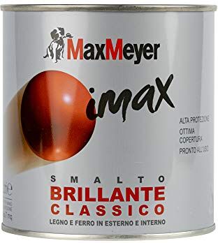 MAXMEYER Smalto brillante a solvente per ferro e legno Imax NOCCIOLA 0,5 L