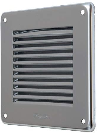 La Ventilazione Griglia di ventilazione quadrata in Acciaio Inox430 da Sovrapporre. Dimensioni 140x140 mm