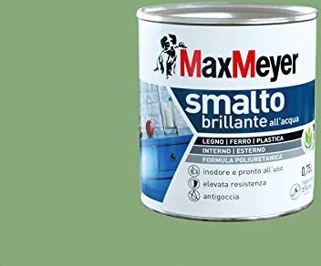 MAXMEYER Smalto All'Acqua Poliuretanico Brillante Verde Cina 0,75 L