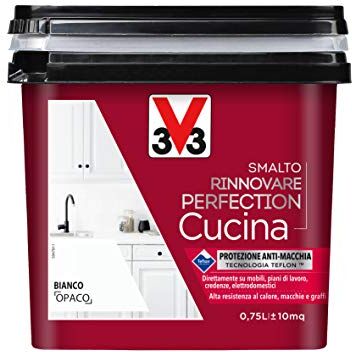 V33 Smalto Rinnovare Perfection Cucina Bianco Opaco 0,75 L