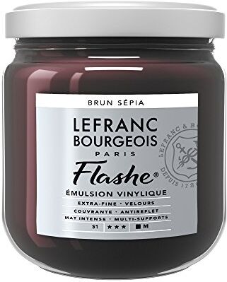 Lefranc Bourgeois Flashe Colore Acrilico, Marrone Seppia, 400 ml (Confezione da 1)