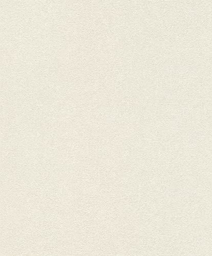 Rasch Carta da parati in tessuto non tessuto tinta unita in bianco naturale della collezione Composition-10,05 0,53 m (L x B)
