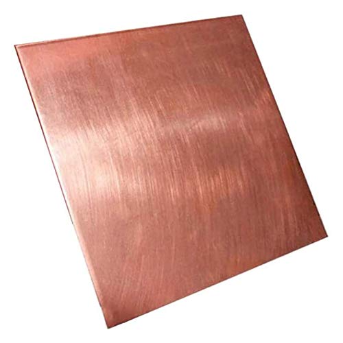 HIFRQVVC Lamina di rame,Rotolo di lamiera di rame, Materiali industriali in materiale metallico al 99,9%, 200x200 mm, spessore 3 mm (Size : Thickness2mm)