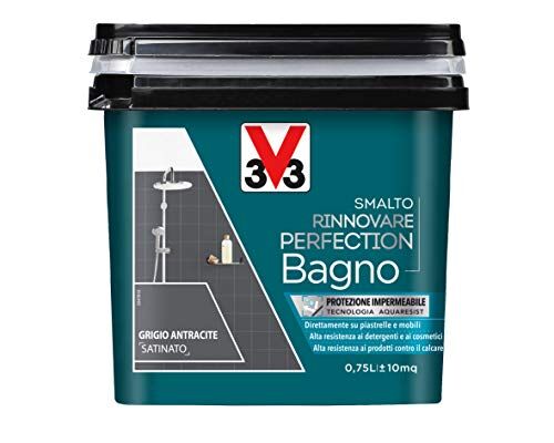 V33 Smalto Rinnovare Perfection Bagno Grigio Antracite Satinato 0,75 L