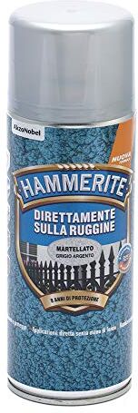 Hammerite Direttamente Sulla Ruggine Martellato Grigio Argento 400 ml Aerosol