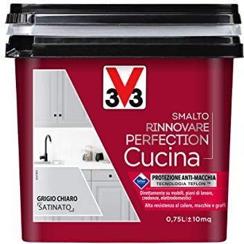 V33 Smalto Rinnovare Perfection Cucina Grigio Chiaro Satinato 0,75 L