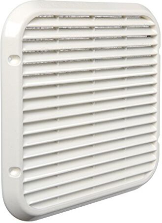 La Ventilazione Griglia Antisfondamento da Sovrapporre, Alluminio Bianco, 220x220 mm