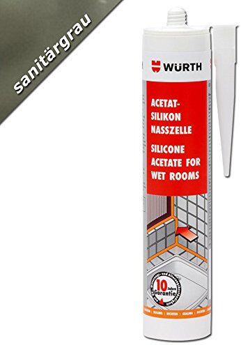 Würth Acetat Silicone bagnato che per sanitari grigio 310 ml cartuccia