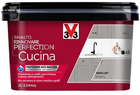 V33 Smalto Rinnovare Perfection Cucina Grigio Loft Satinato 2 L