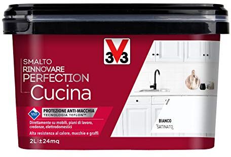 V33 Smalto Rinnovare Perfection Cucina Bianco Satinato 2 L