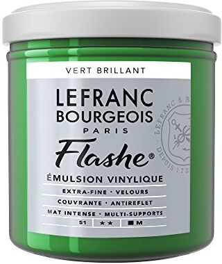 Lefranc Bourgeois Flashe acrilica/Vernice vinilica, Pittura Vin, Verde Brillante, 125 ml (Confezione da 1)