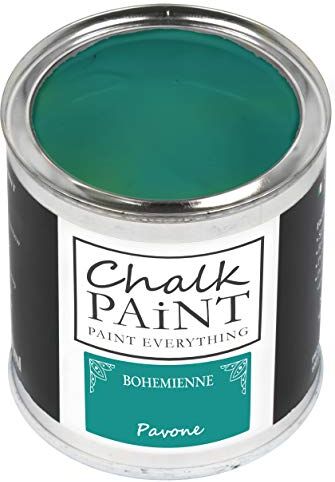 Chalk PAiNT PAINT EVERYTHING CHALK PAINT EVERYTHING BOHEMIENNE Pavone 250 ml SENZA CARTEGGIARE Colora Facilmente Tutti i Materiali