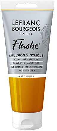 Lefranc Bourgeois Flashe Colori acrilici, Giallo Sahara, 80 ml (Congezione da 1)