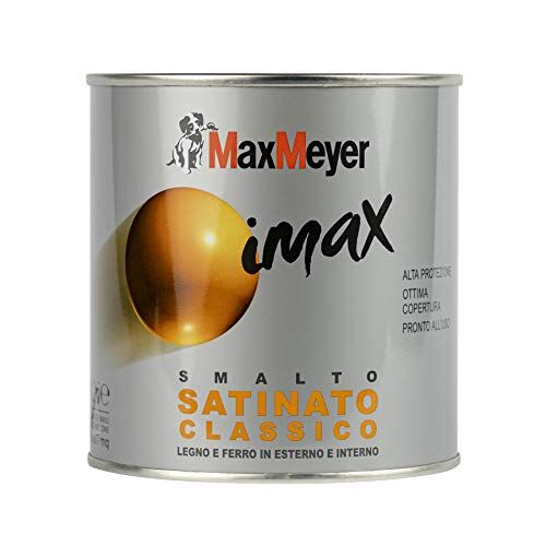 MAXMEYER Smalto satinato a solvente per ferro e legno Imax BIANCO 0,5 L