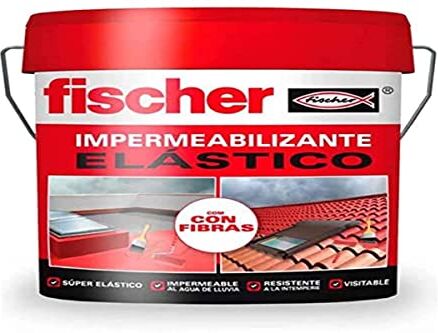 Fischer Vernice impermeabilizzante (secchio 5kg) Terracotta con fibre, impermeabile ed esterno